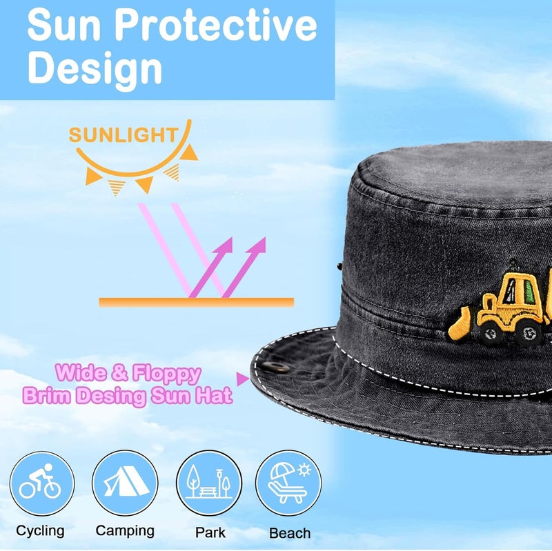 EDCYF Kids Boys Girls Embroidered Baseball Caps Baby Sun hat Toddler Dinosaur Trucker Hats Summer Hats（3-8years - Image 4